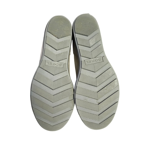 Sorel Evie II Zip Leather Booties Quarry Gray Women's Size 8.5 Hidden Wedge - Picture 9 of 13